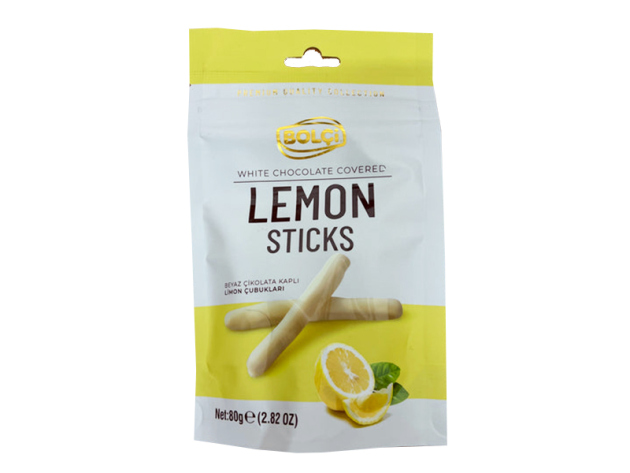 Bolci - Stick Lemon White Chocolate á 80g; 12er Pack