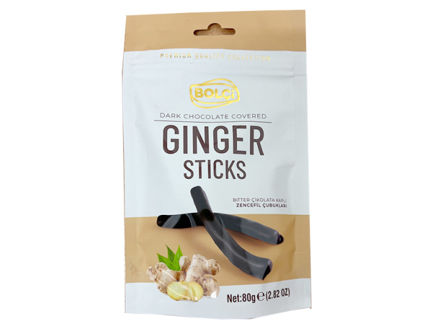 Bolci - Stick Ginger Dark Chocolate á 80g; 12er Pack