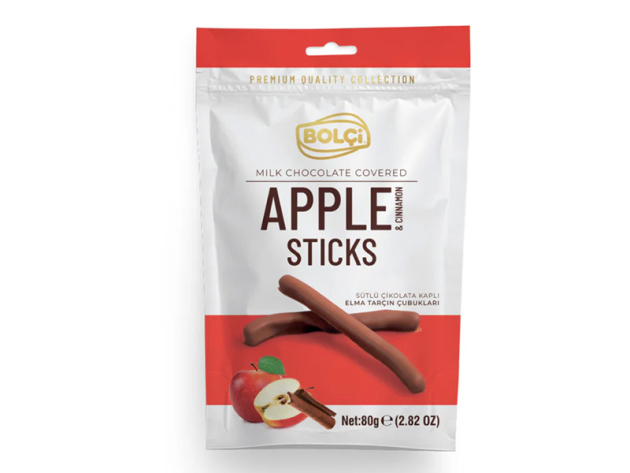 Bolci - Stick Apple & Cinnamon Dark Chocolate á 80g; 12er Pack
