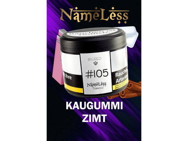 NameLess Tobacco - BIG RED (Kaugummi, Zimt) #105 - 200g