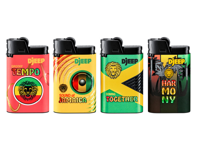 DJEEP Feuerzeuge "Emblematiclion" versch. Farben; 16er Display