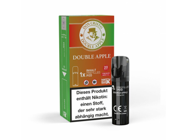 Don Cristo - Prefilled Pod - Double Apple (Doppelapfel) - 20mg - ca. 600 Züge