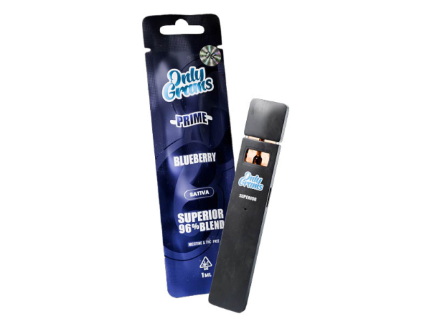 Only Grams - Blueberry / Sativa (Blaubeere) - Superior Vape 96% - 1ml - Einweg E-Shisha