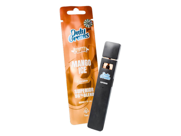 Only Grams - Mango Ice / Hybrid (Mango, Eis) - Superior Vape 96% - 1ml - Einweg E-Shisha
