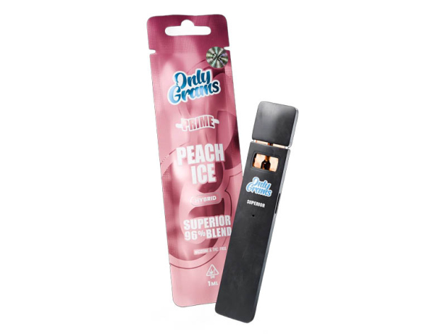 Only Grams - Peach Ice / Hybrid (Pfirsich, Eis) - Superior Vape 96% - 1ml - Einweg E-Shisha