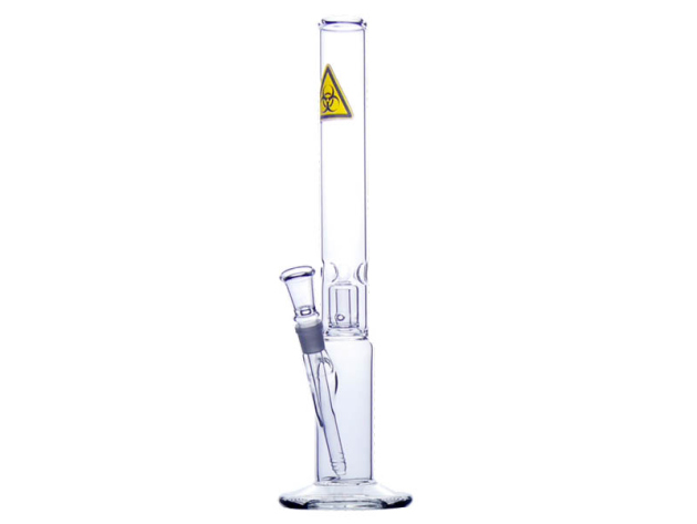 Glasbong "Biohazard", Höhe 40 cm, Ø 4 cm, Schliff 18,8