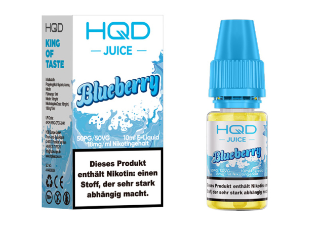 HQD JUICE - Blueberry (Blaubeere) - Liquid - 18 mg - 10 ml