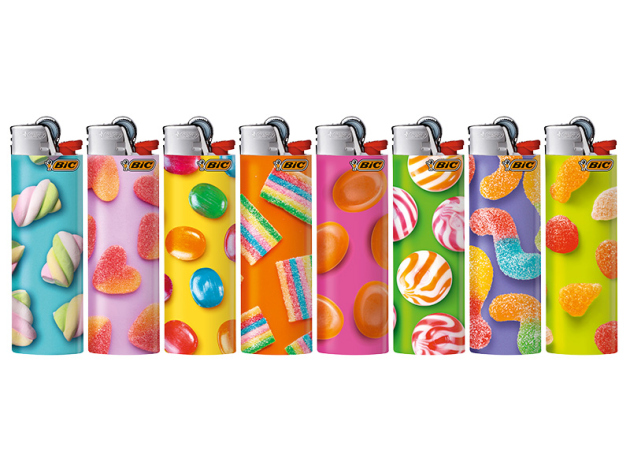 BIC Maxi J26 Reibrad Feuerzeuge "Candy", 50er Display