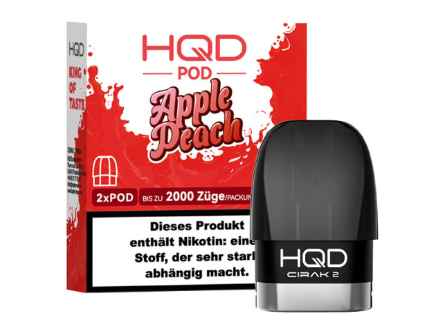 HQD Cirak 2 Pod - Apple Peach (Apfel, Pfirsich) - 18mg - 1000 Züge - 2er Set