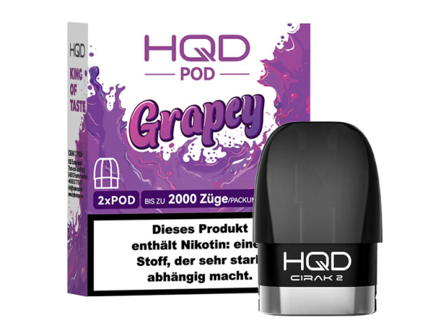 HQD Cirak 2 Pod - Grapey (Traube) - 18mg - 1000 Züge - 2er Set