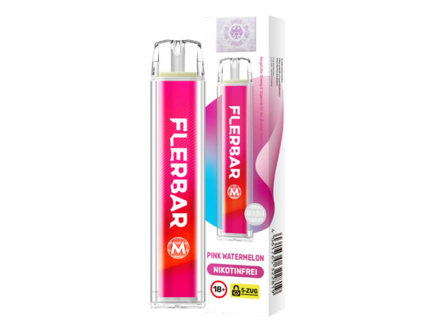 Flerbar M Zero - Pink Watermelon (Pinke Wassermelone) - E-Shisha - 0mg - 600 Züge