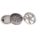 Kurbelgrinder "Silber/Farbe" 3-tlg. Ø 6 cm, Höhe: 3,5 cm;  einzeln