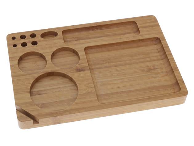Rolling Tray Drehunterlage Holz - 23 x 15,5 x 2 cm