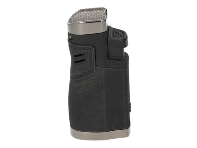 Zigarrenfeuerzeug "Kombi schwarz", -Flame, mit Bohrer & Ablage