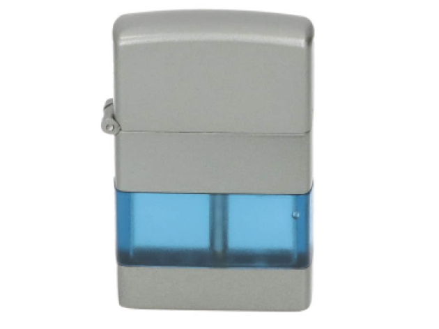 Elektrofeuerzeug "Ocean", silber matt, mit Sichtfenster