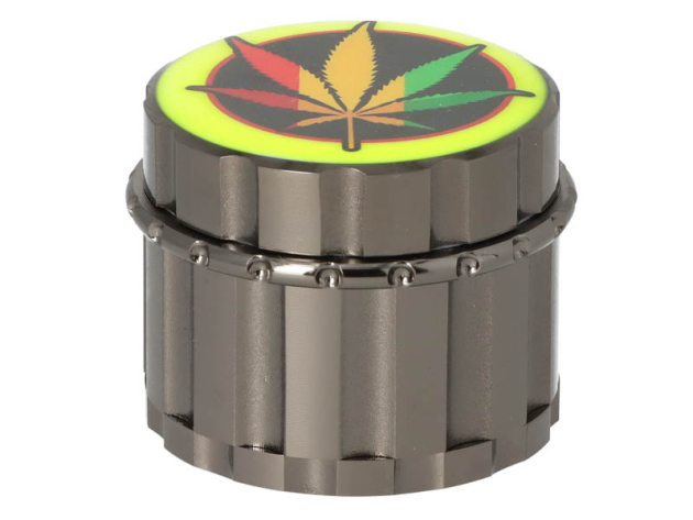 Grinder "Hanfblatt bunt", 4-tlg.; Ø 5,3cm
