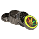 Grinder "Hanfblatt bunt", 4-tlg.; &Oslash; 5,3cm