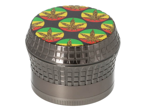 Grinder "Hänfblatter bunt", 4-tlg.; Ø 5,6cm