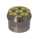 Grinder "Hänfblatter bunt", 4-tlg.; Ø 5,6cm