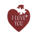Geschenkkarte - Herzf&ouml;rmiges Puzzle, Love, 2-fach...