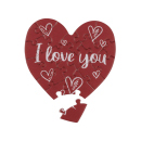Geschenkkarte - Herzförmiges Puzzle, Love, 2-fach sortiert, 24er Display