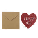 Geschenkkarte - Herzförmiges Puzzle, Love, 2-fach sortiert, 24er Display