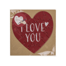 Geschenkkarte - Herzförmiges Puzzle, Love, 2-fach sortiert, 24er Display