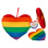 Plüschherz in Regenbogenfarben, Pride
