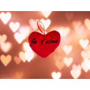 Plüschherz, Je taime, ca. 10 cm, 48er Display