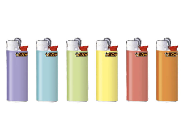 BIC Mini J25 Reibrad Feuerzeuge "PASTEL", 50er Display