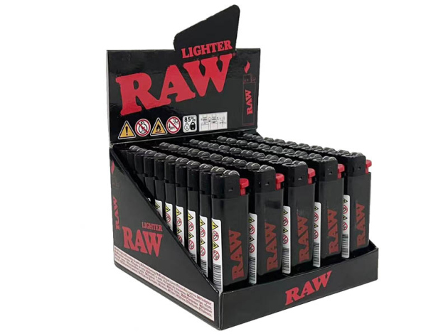 Reibradfeuerzeug "RAW";  50er Display