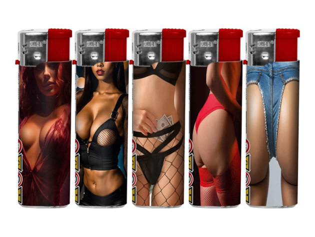 Elektrofeuerzeuge "Escort" 5-fach sortiert, 50er Display