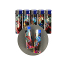 Elektrofeuerzeuge "Roll the Dice", 3D-Alu-Motiv, 5-fach sortiert, 50er Display