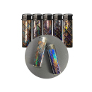 Elektrofeuerzeuge "Metalise", 3D-Alu-Motiv, 5-fach sortiert, 50er Display