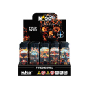 Sturmfeuerzeuge "Fired Skull", 3D-Alu-Motiv, Turbo-Flame, 5-fach sortiert, 50er Display