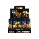 Sturmfeuerzeuge "Golden Dice", 3D-Alu-Motiv,...
