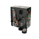 Glasbong Set - Mini Bong Ice + Metallgrinder 4tlg....