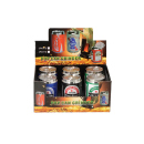 Grinder "Getränkedosen", 4-tlg.; Ø 4cm. 3-fach sortiert, einzeln