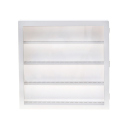 Vitrine für Clipper Feuerzeuge; weiss; Holz; leer für 72 Clipper