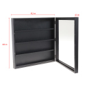 Vitrine für Clipper Feuerzeuge; schwarz; Holz;  leer...