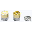 Grinder "Silber-Gold-Optik" 3-tlg. 4,6x4,2 cm