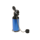 Sturmfeuerzeug "Metall" blau, Butane Torch Flamme; 6er Display