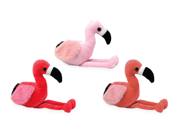 Plüsch Flamingo, 20/36cm, 3-fach sortiert, einzeln