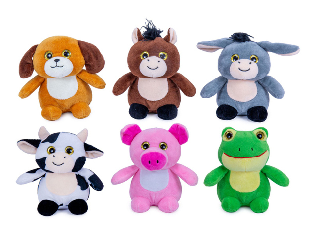 Plüsch Farmtiere 14cm, 6-fach sortiert, einzeln