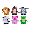 Pl&uuml;sch Farmtiere 14cm, 6-fach sortiert, einzeln