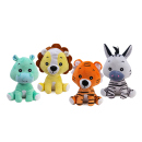 Pl&uuml;sch Wildtiersortiment sitzend 20cm, 4-fach...