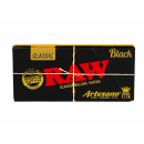 RAW Artesano Black King Size Slim, 15 Hefte je 32 Blatt + Tips + Drehunterlage