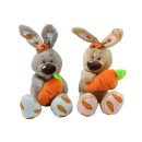 Hase sitzend mit Möhre, ca.22cm, 2-fach sortiert,...