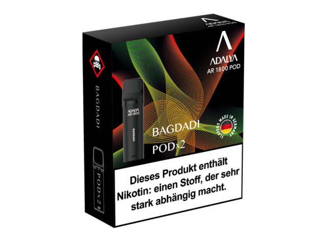 Adalya Alpha Pod - Bagdadi (Minze, Pfirsich, Erdbeere, Traube, Aprikose, Pflaume) - 20mg - 2er Set