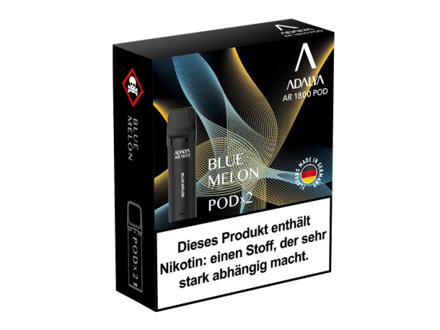 Adalya Alpha Pod - Blue Melon (Melone, Blaubeere und Eis) - 20mg - 2er Set